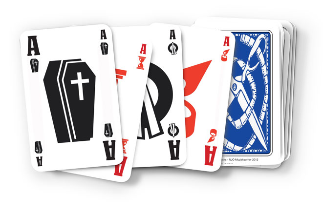 Arnold Schalks, customized set of cards for the opera Death Knocks 2012