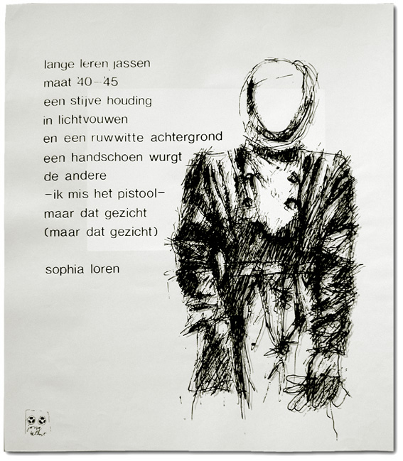 Arnold Schalks, 1980, Jong Talent, tentoonstelling, Paul Henning, Marcos Carrasquer, zeefdrukken, cartoons en poëzie, silk-screen prints, cartoons and poetry, Siebdrücke, Cartoons und Lyrik, Academie van Beeldende Kunst, G.J. de Jonghweg 4, Rotterdam