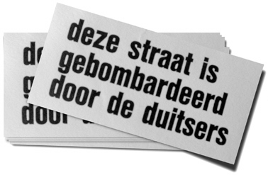 Arnold Schalks, 1980, Bombardement, tentoonstelling, Bombardement, exhibition, Bombardment, Ausstellung, Verwoeste Stad, Paul Henning, Marcos Carrasquer, Jong Talent, Hans Rothmeijer, puin, rubble, Schutt, Verwoeste Stad, Galerie Black Cat, Mauritsweg Rotterdam