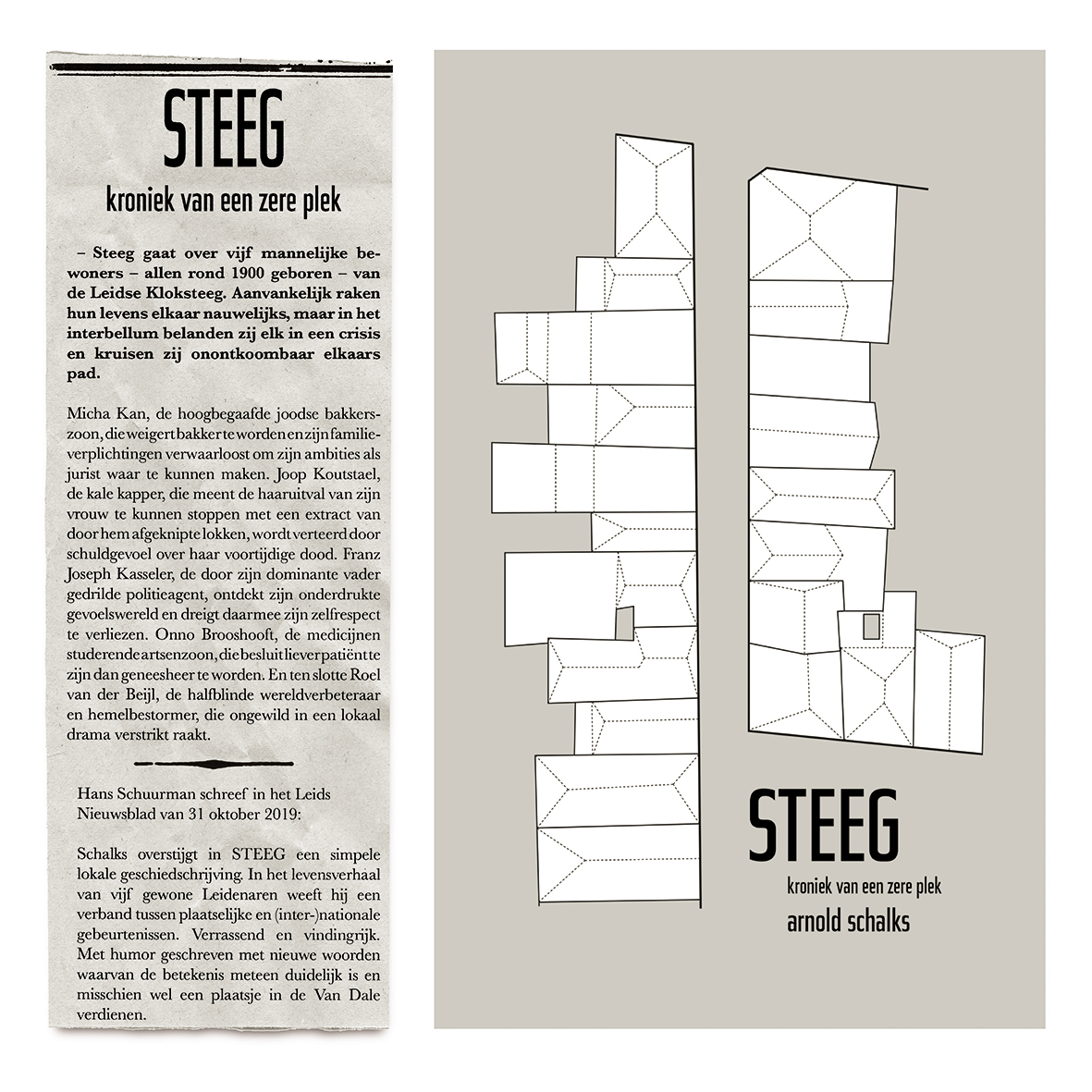 Boekhandel De Kler, Arnold Schalks, Steeg, 'kroniek van een zere plek', steeg in de media, historische fictie, Kloksteeg, literair fonds, Primaverapers, Leiden